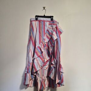 Colorful Asymmetrical Ruffle Skirt